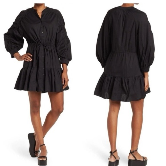 ASTR the Label Cotton Long Sleeve Cotton Dress - Picture 1 of 6